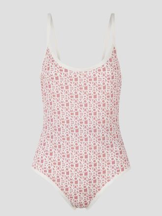 Moncler Logo Print One-piece Swimsuit