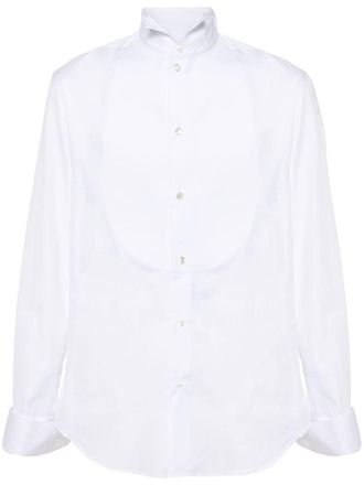 Giorgio Armani plastron-embellished tuxedo shirt - men - Cotton - 41 - White