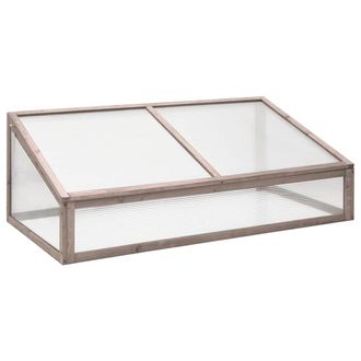 vidaXL Invernadero Madera De Abeto Gris 110x56x39 Cm Vidaxl