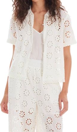 Allison New York Ivy Eyelet Top In Ivory