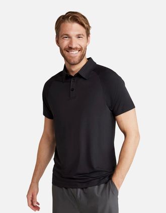 Mountain Warehouse Mens Mountain Warehouse Mens IsoCool Lightweight Polo Shirt - Black - Size: 42