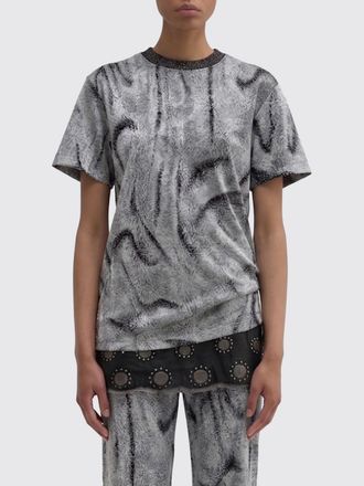 MACCAPANI Viscose T-Shirt with Abstract Pattern