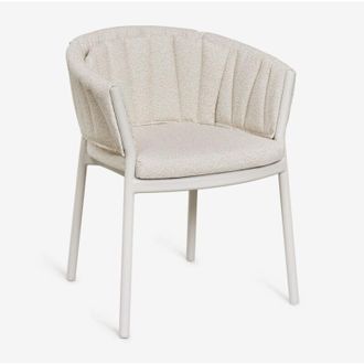 Sklum Sklum - Pack De 2 Sillas De Comedor Con Reposabrazos En Alumino Y Tela Roderise