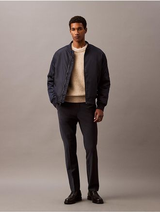 Calvin Klein Mens Refined Wool Blend Slim Trouser - Navy - 30W x 30L