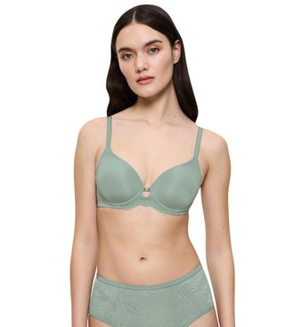 Triumph B&uuml;gel-BH TRIUMPH Amourette Charm T WHP01, Damen, Gr. 70, Cup C, gr&uuml;n (abstinthe), Microtouch, Obermaterial: 49% Polyamid, 38% Polyester, 13% Elasthan,