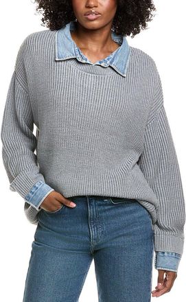 Vintage Havana Denim Trim Wool-Blend Sweater