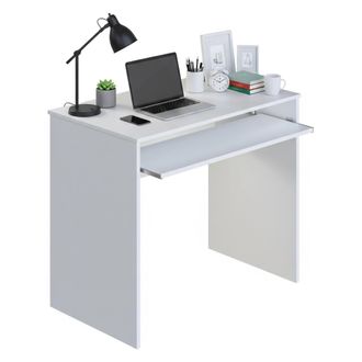 Dmora Dmora - Escritorio Dcapezz, Escritorio De Oficina Con Estante, Mesa De Estudio Con Soporte Para Pc Para Oficina O Dormitorio,mesa De Estudio, 90x54h79