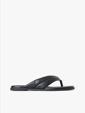 Tommy Hilfiger Leather Toe Post Flat Sandals