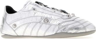 Balenciaga Womens City Sneaker Silver Leather