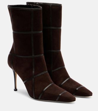 Manolo Blahnik Trulona 90 suede ankle boots