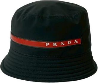 Prada Pre-owned Cotton hats - Dames - Vintage Accessoires - Zwart - ONE Size - Katoen - Vintage