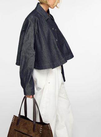 J.W.Anderson Womens Trapezoid indigo denim overshirt