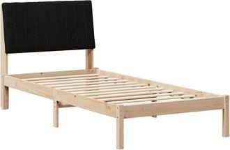 vidaXL Bed Frame with Headboard Brown 90 x 200 cm Solid Pine Wood vidaXL
