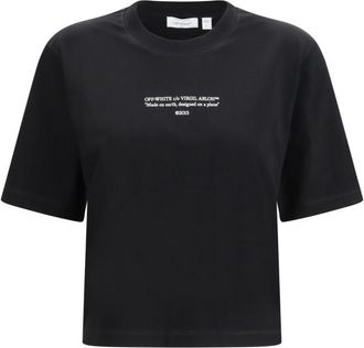 Off-white Black Graphic Crew Neck T-Shirt