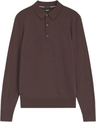 HUGO BOSS H-Lancione Polo - Heren - Polos - Bruin - 2XL - Wol - Tops
