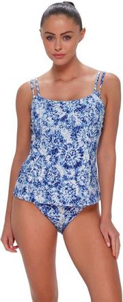 Sunsets Taylor Tankini Swimsuit Top - DD Cup in Island Ink Rib at Nordstrom, Size 34