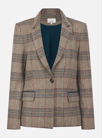 Nooki Design Womens Michaela Check Blazer - Multi - Size: 10/8