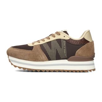 Woden Dames, Schoenen, Bruin, Maat: 38 EU Katoen