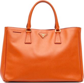 Prada Pre-owned Womens Galleria Tote Saffiano Leather - Tan - One Size
