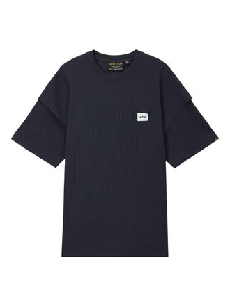 Alpha Industries Gelaagd wafelgebreid T-shirt - Grijs