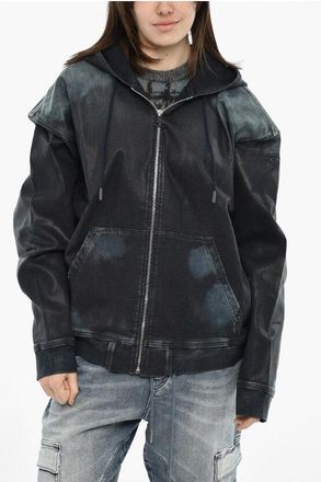 Diesel Denim Sweatshirt D-GIR-S Tie-Dye Effect With Hood size M