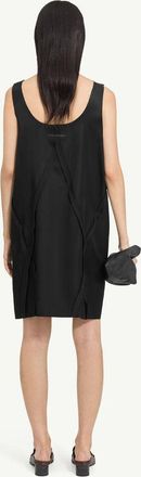 Maison Margiela V-Neck Draped Dress - Black