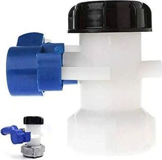 OEM V&aacute;lvula De Mariposa De Repuesto Para Dep&oacute;sito De Agua Ibc Dn50 Con Tuerca Flotante De Pl&aacute;stico S60x6 De 75 Mm Para Dep&oacute;sito Ibc De 1000 Litros (pl&aacute;sti
