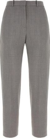 The Row Relian Pant - Dames - Straight fit broeken - Grijs - S - Wol - Broeken