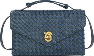 Tiffany & Fred Intrecciato Leather Shoulder Bag
