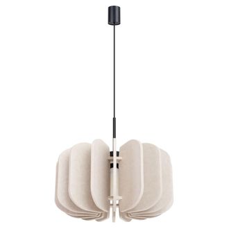 Sollux Lighting L&aacute;mpara colgante beige/negro fieltro/acero alt. 146 cm