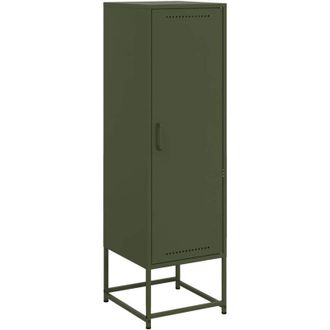 vidaXL Aparador de acero verde oliva 36x39x123 cm vidaXL