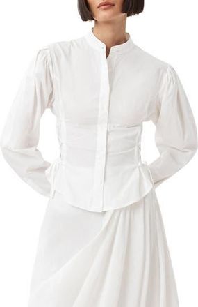 AllSaints Evanna Side Tie Shirt in Optic White at Nordstrom Rack, Size 10 Us / 14 Uk