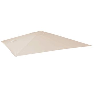 Hhg Funda De Recambio Para Parasol Sem&aacute;foro De Lujo Hhg-549, Funda De Recambio Para Parasol, 3x4m (&oslash;5m) Poli&eacute;ster 3,5kg, Crema