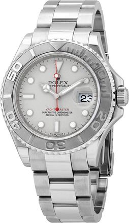 Rolex Pre-owned Pre-Owned Rolex Oyster Perpetual Yacht-Master Steel with Platinum Mens Watch 16622