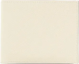 Herm&egrave;s Capucine White Epsom Leather Silk Wallet (Bi-Fold) (Pre-Owned)