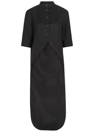 J.W.Anderson Bib Cotton-poplin Shirt - Black - 10 (UK10 / S)