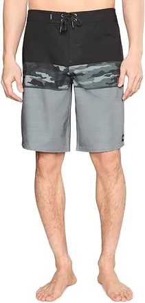 O'Neill Hyperfreak Heat Block 21 Boardshorts Mens Swimwear Black Camo : 40, Elastane/Polyester