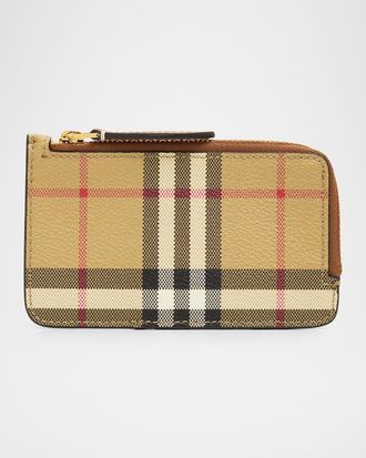 Burberry Somerset Check Grain Leather Wallet