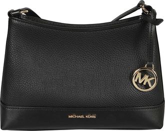 Michael Kors Logo Charm Crossbodytas - Dames - Schoudertassen - Zwart - ONE Size - Leer - Tassen
