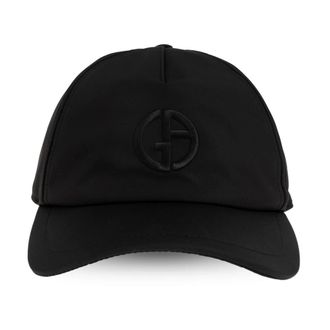 Giorgio Armani Baseball Cap - Heren - Petten - Zwart - S - Leer - Accessoires