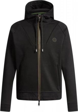 HUGO BOSS Zip-through Sweatshirt - Heren - Vesten met rits - Zwart - M - Katoen - Hoodies & sweatvesten