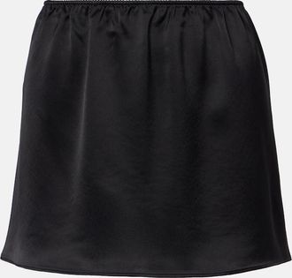 Leset Barb satin miniskirt