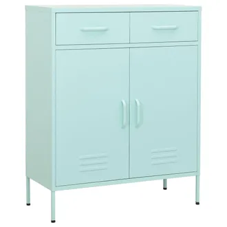 vidaXL Vidaxl - Armario De Almacenamiento Acero Verde Mint 80x35x101,5 Cm