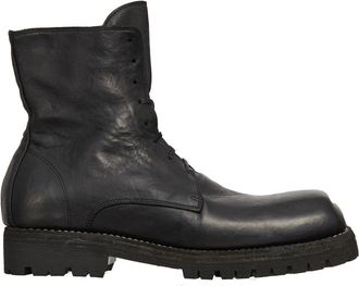 Guidi Geveterde leren laarzen - Heren - Veterlaarzen - Zwart - 41 EU - Schoenen