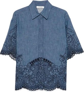 Zimmermann Embroidered Shirt - Womens - Polyester/Cotton