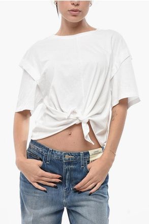 Rag & Bone Crewneck T-Shirt MICA with Front Knot size L