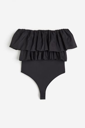 H&M Bandeau-Tangabody mit Volants - Schwarz