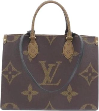 Louis Vuitton Pre-owned On The Go Monogram Giant Tote Bag - Dames - Vintage Shopper - Bruin - ONE Size - Vintage