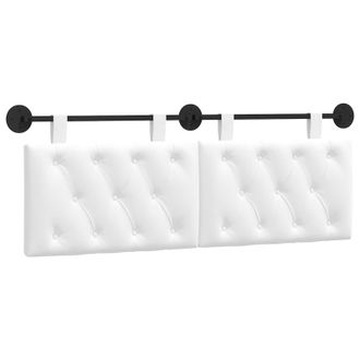 vidaXL Cabecero Colgante Blanco Tela Vidaxl