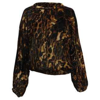 Isabel Marant Crew Neck Blouse in Animal Print Viscose